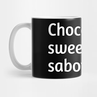 Chocolates: sweet sabotage. Funny valentines day humour Mug